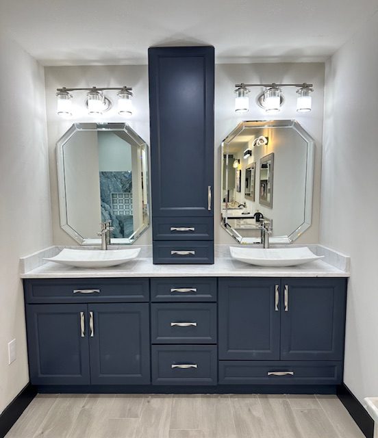 Vanity and cabinetry vignette